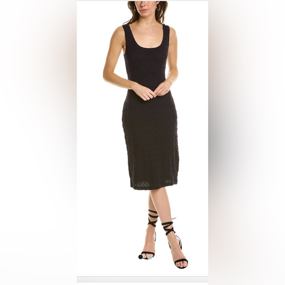 Vince textured tank Dress Size L Black NWT